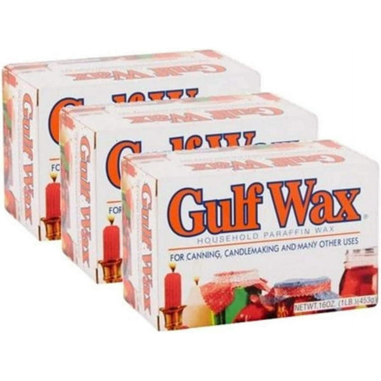 Gulf Wax Household Paraffin Wax 1 Pound Bars (3 Packs)