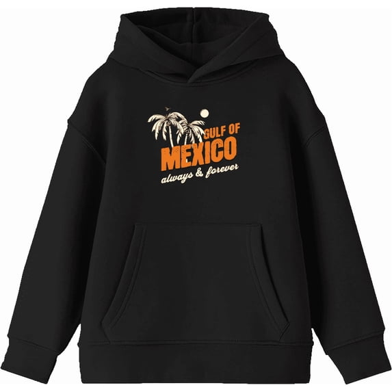 Gulf of Mexico Always & Forever Youth Black Long Sleee Hoodie-Medium