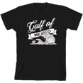 thumbnail image 1 of Gulf of Mexico Black and White Wave Youth Black Crew Neck Short Sleeve Tee-Medium, 1 of 2