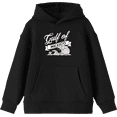 thumbnail image 1 of Gulf of Mexico Black and White Wave Youth Black Long Sleee Hoodie-Small, 1 of 3