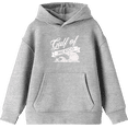 thumbnail image 1 of Gulf of Mexico Black and White Wave Youth Heather Gray Long Sleee Hoodie-Medium, 1 of 3