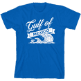 thumbnail image 1 of Gulf of Mexico Black and White Wave Youth Royal Blue Crew Neck Short Sleeve Tee-Medium, 1 of 4