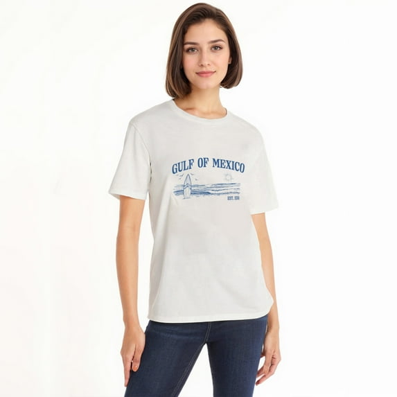 Gulf of Mexico Democrat Patriotic Graphic Tee for Woman With Short Sleeves