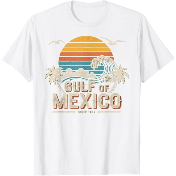 Gulf of Mexico Forever Retro Vintage Beach Mens T-Shirt