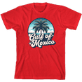 thumbnail image 1 of Gulf of Mexico Palm Tree Youth Red Crew Neck Short Sleeve Tee-XS, 1 of 2