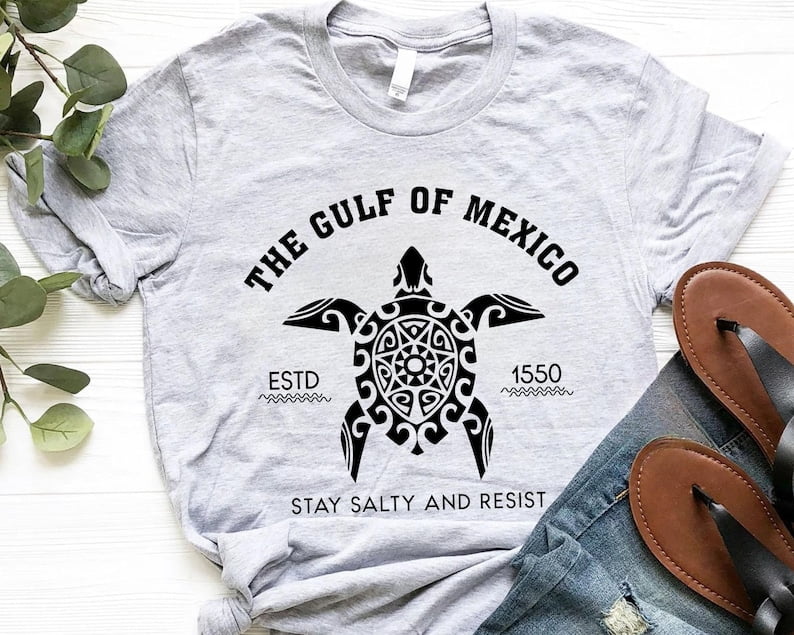 Gulf Of Mexico Stay Salty T-Shirt - Funny Beach Vacation Shirt For Men & Women