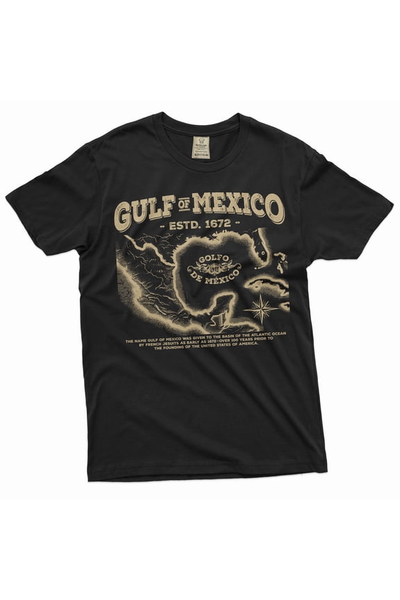 Gulf of Mexico T-shirt origin of Gulf of Mexico history men's tee shirt