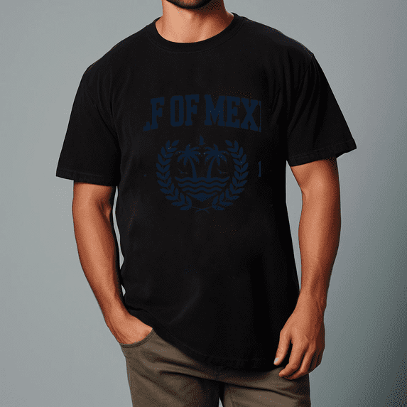 Gulf of Mexico Tapestry with Oceanic Design Theme Unisex Tee,S- 5XL