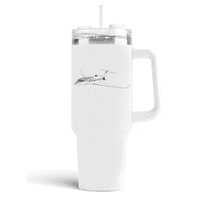 Gulfstream G650 40 oz Ceramic Travel Mugs, White | Trumbler