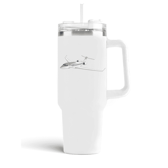 Gulfstream G650 40 oz Ceramic Travel Mugs, White | Trumbler