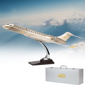 1:72 Scale Models Jet Aviation Gulfstream Model Airplane for Bombardier Global 7500 Business Jet, Alloy Gold Plane Models Diecast Airplane Model Jet for Collection or Office Ornaments Gift