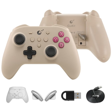 GuliKit KK3 PRO Wireless Game Controller Hall Effect Joystick Analog Triggers Bluetooth Controller 1000HZ Polling Rate Maglev/Rotory/HD Vibration Compatible with Switch/PC/Android/iOS/Steam Deck (GB)