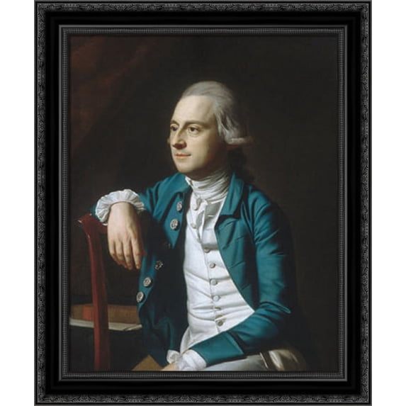 Gulian Verplanck 20x24 Black Ornate Wood Framed Canvas Art by Copley, John Singleton