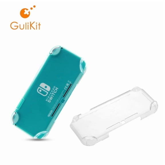 Gulikit Clear Crystal Case for Nintendo Switch Lite Shockproof Protective Shell Compatible with Route Air Adapter, Scratch-Resistant & Slim Design for Handheld Gaming