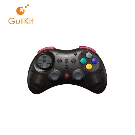 Gulikit Elves 2 Pro Wireless Bluetooth Controller (Translucent Black)  Hall Effect Joysticks, Magnetic Levitation Vibration for Switch2/PC/Android/iOS, 1000Hz Polling Rate