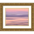 thumbnail image 1 of Gulin, Sylvia 14x12 Gold Ornate Wood Framed with Double Matting Museum Art Print Titled - Oregon-Cannon Beach and a dreamy view of the beach at low tide at sunset, 1 of 4