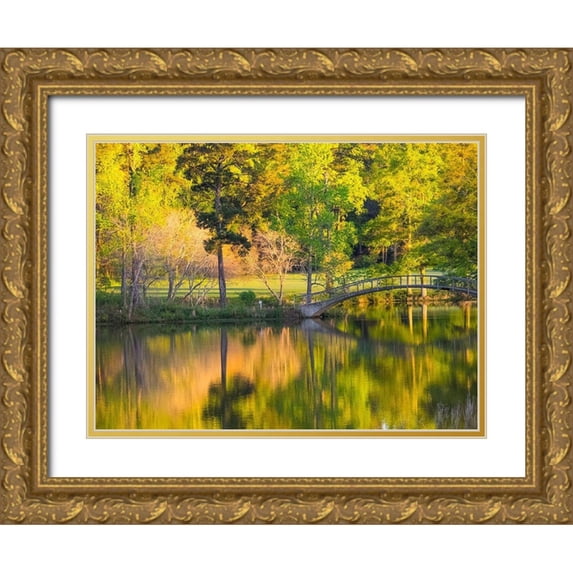 Gulin, Sylvia 24x19 Gold Ornate Wood Framed with Double Matting Museum Art Print Titled - Georgia-Callaway gardens springtime