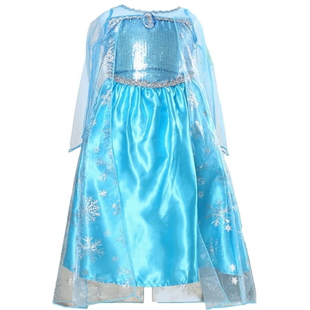 GuliriFei Toddler Girl Children Princess Anna Elsa Cosplay Costume Party Fancy Ball Dress