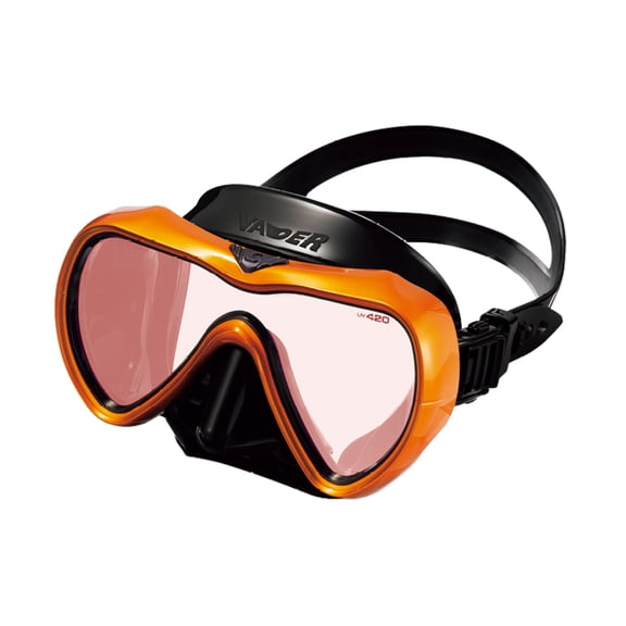 Gull Vader Black Silicone Mask w/ Kohaku Orange Frame