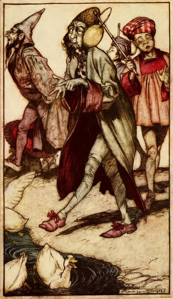 Gullivers Travels 1899 Laputian Gentleman Canvas Art - A Rackham (18 x 24)