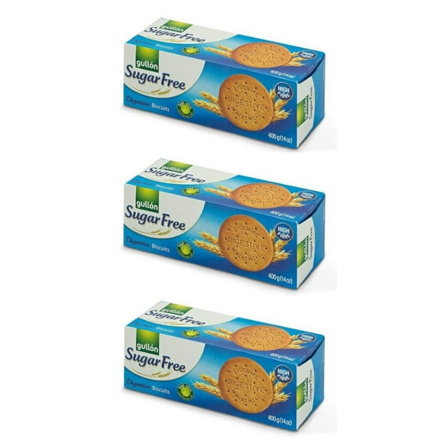 Gullon Sugar Free Digestive Cookie, 14.11 oz (400g), Count of 3