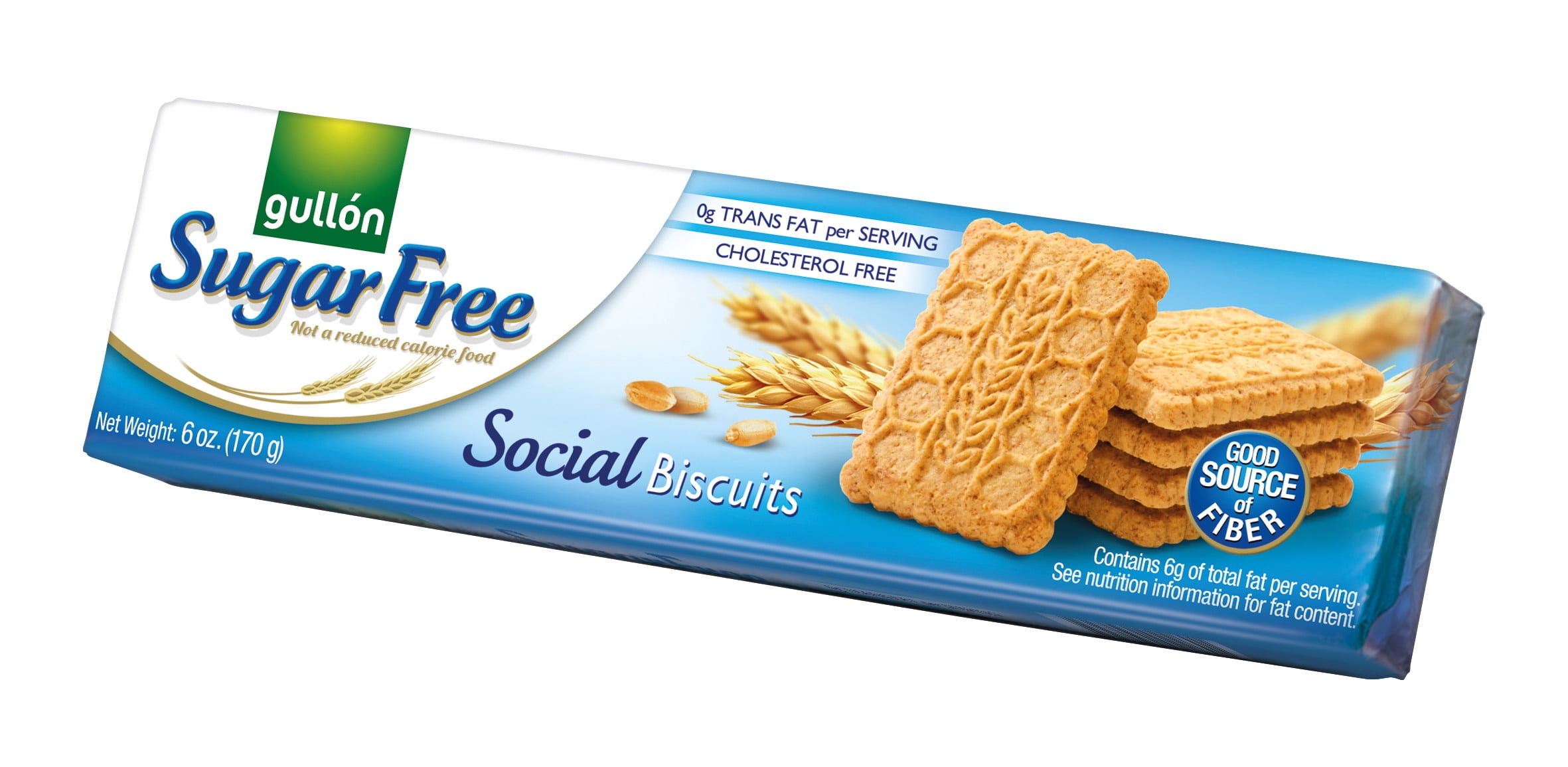 Gullon Sugar-Free Social Biscuits Cookies, 6 oz. (170g)