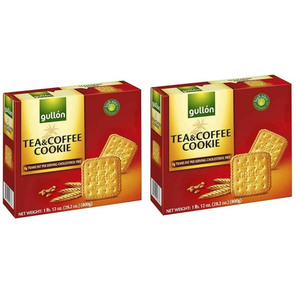 Gullon Tea and Coffee Cookie Biscuits, 2 Packs, 28.2oz (800g) Each.