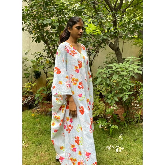 Gulmohar Printed Long Maxi Women's Kaftan