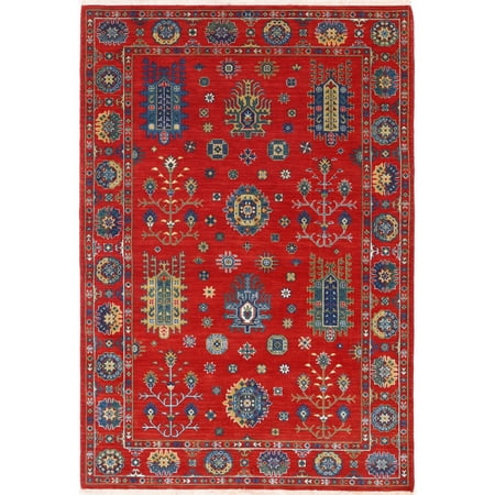 Gulshan Wool Bamboo Silk Rug - 4'0'' x 5'9''