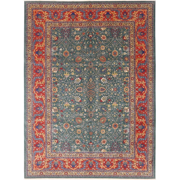 Gulshan Wool Bamboo Silk Rug - 8'10'' x 12'1''