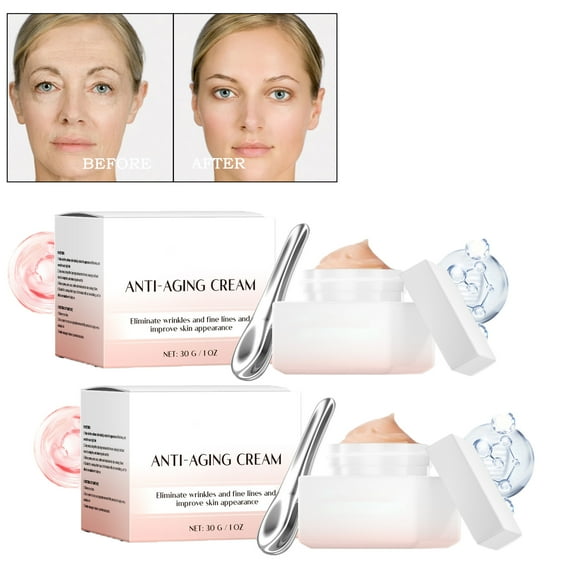 ONLYEOR 2PCS Facial Firming Cream, Anti-wrinkle Firming Cream, Reduce Wrinkle And Slow-aging Facial Firming Cream Moisturizes and Evens Out Skin Tone Tightens Skin and Rejuvenates 30g