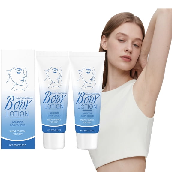 ONLYEOR 2pcs Body Deodorant Dry Feel Cream, Whole Body Deodorant, Absorbs Sweat for Women, Completely Clean Scent Non-Irritating Antiperspirant Care Cream