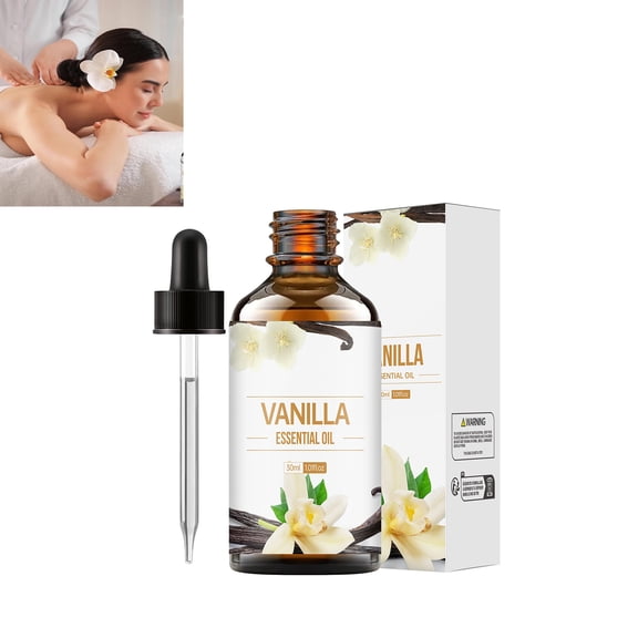 ONLYEOR 30ML/1.01fl.oz Vanilla Oleoresin Essential Oil, Vanilla Essential Oil, Reduce-Wrinkle Moisturizing Serum Vanillas Oil Aromatherapy for Diffuser, Massage, Skin & Hair Care