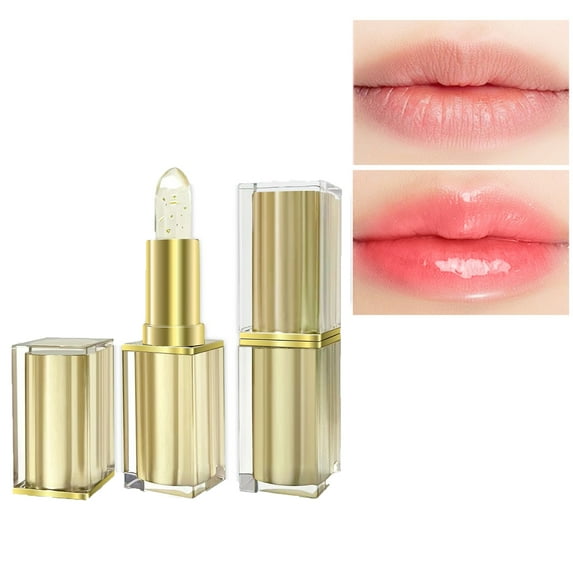 ONLYEOR Color Changing Lipstick, Transferproof Color Changing Lipstick, Gold Foil Moisturizing Glossy Shine Lip Gloss, Moisturizing Lip Gloss, Long-Lasting Glossy Finish for Women 3.5g
