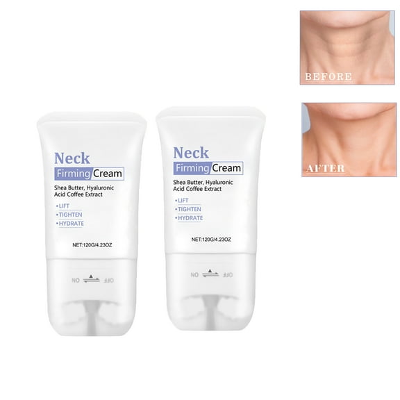 ONLYEOR Firming Neck Cream, Neck Collagen Cream with Roller, Roller Neck Cream for Tightening and Firming, Moisturizing Body Cream Reduces the Look of Fine Lines and Wrinkles 120g