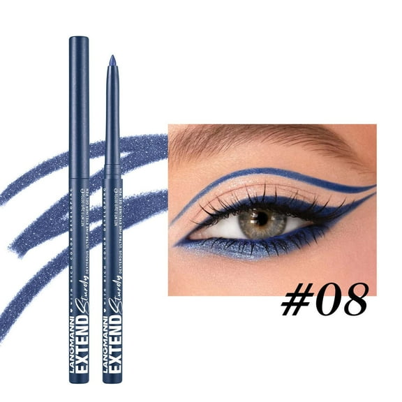 ONLYEOR Gel Eye Liner Pencil Set, 12 Colors Retractable Long-Lasting Smooth Waterline Eye Liner Lip Liner, Multichrome Shifting Colors Metallic Glitter Eye Makeup 0.2g(A)