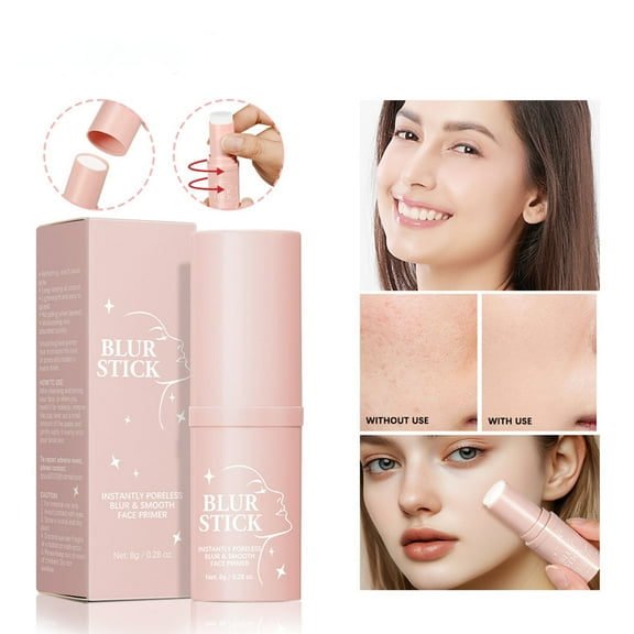 ONLYEOR Invisible Pore Stick, Pore Minimizing Stick Instant Blurring, Mattifying Oil Control Blur Stick for Oily Travel-Friendly Solid Blurring Stick