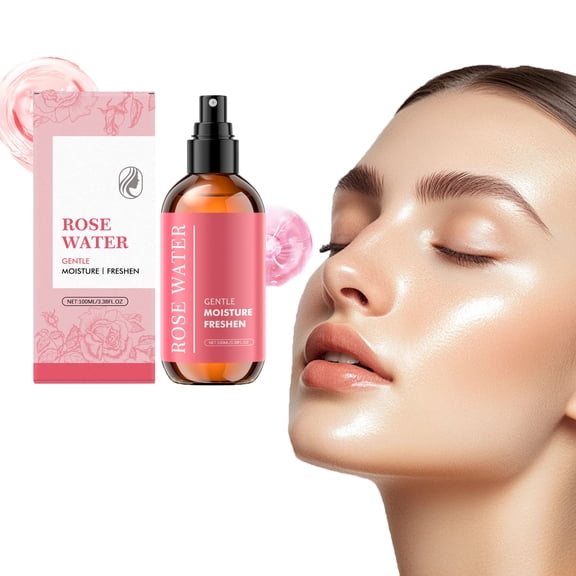 GuluguLa Rose Facial Moisturizing Spray, Organic Rose Water Spray for Face, Organic Rosewater Face Mist, Hydrating, Refreshing Facial Mist for All Skin Types 3.38 Fl Oz