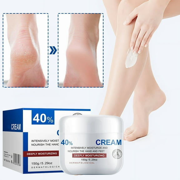 ONLYEOR Urea Cream 40 Percent for Feet Maximum Strength, Foot Cream for Dry Cracked Heels Feet Knees Elbows Hands For Deep Moisturizes,Callus Remover