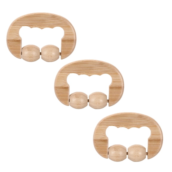 ONLYEOR Wooden Hand Massage Roller, Relax Massage Ball Roller, Roller Massager Tool for Relaxes Thigh, Leg, Hands Full Body Muscle Men Women