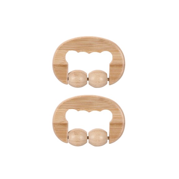 ONLYEOR Wooden Hand Massage Roller, Relax Massage Ball Roller, Roller Massager Tool for Relaxes Thigh, Leg, Hands Full Body Muscle Men Women
