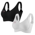 thumbnail image 1 of Guluxicc 2 Pack Wireless Bras for Women Seamless Push Up Bra No Underwire Comfort Everyday Bras, 2XL, 1 of 6