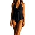 thumbnail image 1 of Guluxicc 2 Piece Swimsuits for Women Halter High Waisted Textured Flowy Swim Skirts Swim Bathing Suits for Summer Beach Vacation, 1 of 7