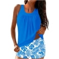 thumbnail image 1 of Guluxicc 2 Piece Women's Solid Tankini Sets Sleeveless Tank Top with Boyshorts Swimsuits Sets Summer Beach Bathing Suit, 1 of 6
