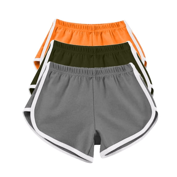 Guluxicc 3 Pack Womens Yoga Short Pants Casual Quick Dry Sports Shorts Summer Light Weight Breathable Gym Dance Lounge Shorts Dolphin Running Athletic Shorts