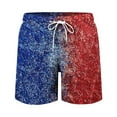 thumbnail image 1 of Guluxicc 4th of July Men's Swim Trunks Swim Shorts Color Block Summer Beach Shorts with Pockets Independence Day Broad Shorts, 1 of 6