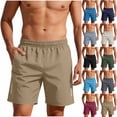 thumbnail image 1 of Guluxicc Altheic Shorts for Men Drawstring Elastic Waist Workout Shorts Regular Fit Summer Outdoor Casual Shorts with Pockets, 1 of 9