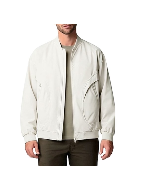 Athletic Jackets for Men Full Zipper Long Sleeve Baseball Jackets with Zip Pockets for Everyday Wear Summer Fall Casual Jackets