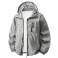thumbnail image 1 of Guluxicc Athletic Jackets for Men Windbreaker Full Zipper Long Sleeve Hooded Jackets for Outdoor Hiking Running Wear Summer Fall Casual Jackets, 1 of 5