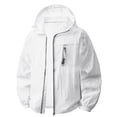 thumbnail image 1 of Guluxicc Athletic Jackets for Men Windbreaker Full Zipper Long Sleeve Hooded Jackets for Outdoor Hiking Running Wear Summer Fall Casual Jackets, 1 of 5